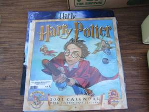 lot 115 image: 3 Harry potter calendars from years 2001- 2009