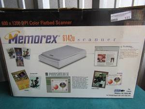 lot 131 image: Memorex flatbed scanner 6001200 windows 98 NIB