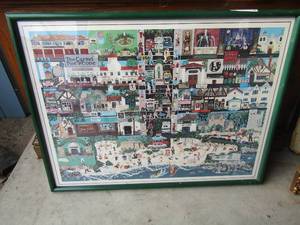 lot 9 image: Billy Dodge 1985 framed photo of beach by the Carmel pine cone beach, 2229