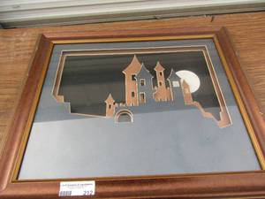 lot 212 image: 3D castle art framed, 2024, great condition