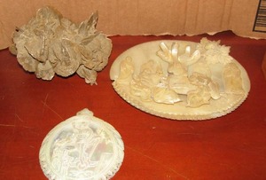 lot 25 image: Fossil home dcor qty 3