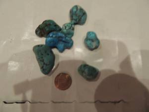 lot 213 image: TURQUOISE  JEWELY PIECES -  7 pieces