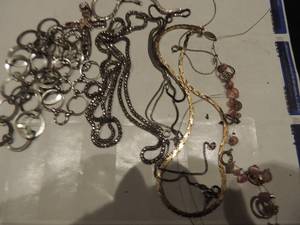 lot 229 image: gold chains and necklaces