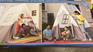 lot 71 image: HearthSong 7ft w Sturdy Metal Poles A-Frame Tent
