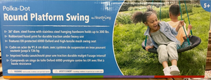 lot 86 image: HearthSong 36 Polkadot Round Platform Swing
