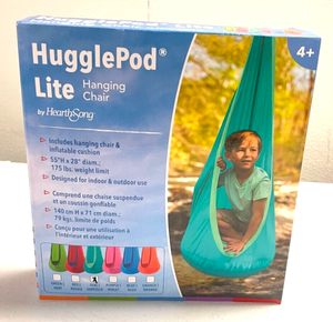 lot 88 image: HearthSong Hugglepod Lite Green Hanging Swing Pod