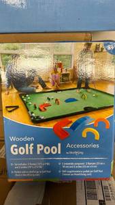lot 95 image: HearthSong Golf Pool Wooden Accessories