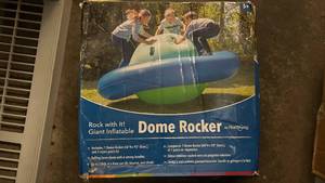 lot 107 image: HearthSong Dome Rocker Giant Inflatable Bouncer