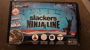 lot 114 image: Slackers Ninja Line Backyard Obstacle Course in box