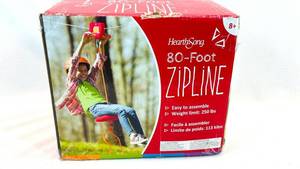 lot 110 image: HearthSong 80ft Zipline for Backyard