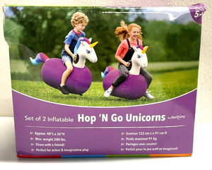 lot 97 image: HearthSong Hop n Go Unicorns