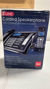 lot 154 image: RCA 2-line 25255RE2 Phone w Cordless Handset
