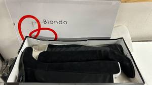 lot 184 image: Blondo Knee High Boots Black Suede Women Size 6.5