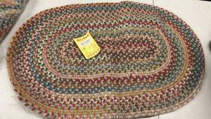 lot 195 image: Plow & Hearth Blue Ridge Wool Braided Rug 2x3