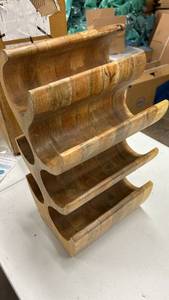 lot 202 image: Plow & Hearth Wooden Wine Rack