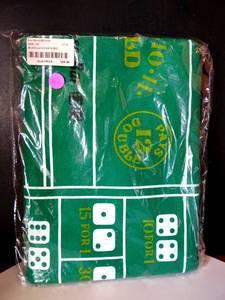 lot 61 image: NEWSEALED FORT WORTH BILLIARDS BLACKJACKCRAPS 36X72 FELT GAME PAD