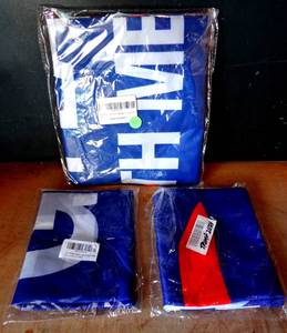 lot 70 image: COLLECTION OF POLITCAL FLAGS AS SHOWN ( LOT OF 3 )