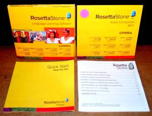 lot 106 image: ROSETTA STONE LANGUARGE LEARNING SOFTWARE - SPANISH 1 THRU 5 $$