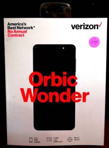 lot 119 image: NEWSEALED - Orbic Wonder - 16GB - Black (Verizon) Smartphone Cell Phone Prepaid