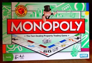 lot 123 image: MONOPOLY BOARD GAME WITH PLAY FASTER SPEED DICE