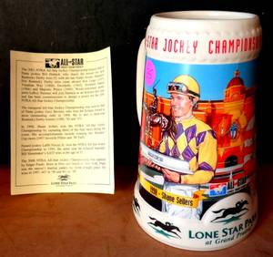 lot 135 image: RARE 2001 LIMITED EDITION ALL STAR JOCKEY CHAMPIONSHIP CUSTOME STEIN WCERT