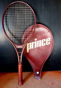 lot 157 image: VINTAGE PRINCE INTERNATIONAL ALUMINUM TENNIS RACKET & COVER