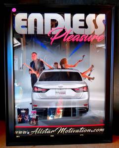 lot 165 image: ALLSTAR MOTIVATION.COM ADVERTIZING POSTER IN FRAME - 21 X 27