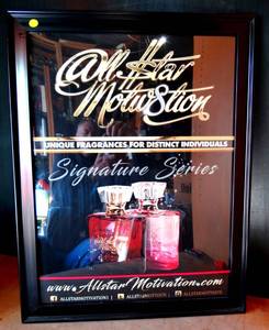 lot 167 image: ALLSTAR MOTIVATION.COM ADVERTIZING POSTER IN FRAME - 21 X 27