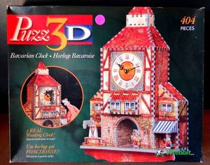 lot 187 image: PUZZ 3D 404 PIECE BAVARIAN CLOCK PUZZLE