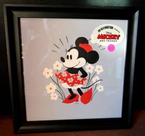 lot 206 image: NORDSTROM DEPARTMENT STORE - MINNEY MOUSE FRAME PRINT - ORIG $55.00