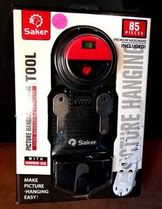 lot 207 image: SAKER 85 PIECE PICTURE HANGING AND LEVELING KIT - NEWSEALED
