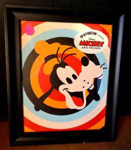 lot 208 image: NORDSTROM DEPARTMENT STORE - MICKEY MOUSE (GOOFY) FRAME PRINT - ORIG $55.00