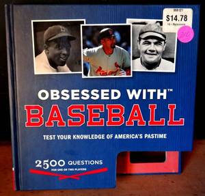 lot 210 image: OBSESSED WITH BASEBALL HARDBACK FUN FACT BOOK