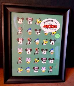 lot 213 image: NORDSTROM DEPARTMENT STORE - MICKEY MOUSE FRAME PRINT - ORIG $55.00