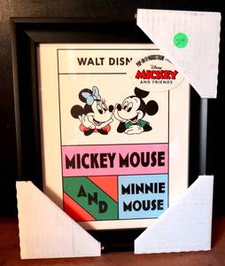 lot 214 image: NORDSTROM DEPARTMENT STORE - MICKEY MOUSE FRAME PRINT - ORIG $55.00