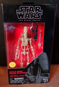 lot 216 image: BATTLE DROID #83 Star Wars Black Series 6 Inch NEAR MINTMINT NIB