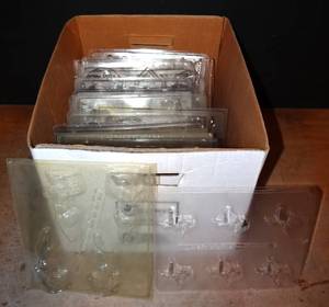 lot 244 image: LARGE BOX CONTAINING ASSORTED CHOCOLATE CANDY MAKING FORMS