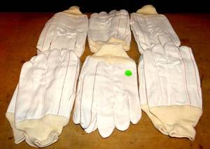 lot 243 image: LOT OF 6 - SIZE XL FABRIC WORK GLOVES - NEW
