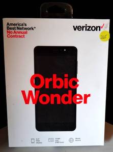 lot 265 image: New in Box Verizon Orbic Wonder 5.5 13MP 16GB 4G LTE Black Android $$