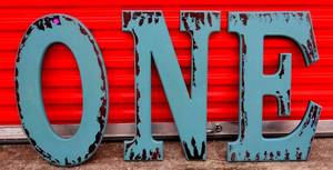 lot 269 image: WALL DISPLAY ONE - EACH LETTER 25 TALL