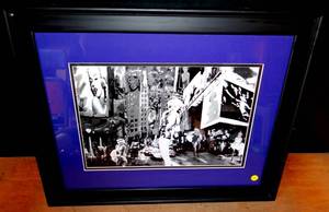 lot 278 image: AMAZING MARILYN MONROE COLLAGE PRINT IN DOUBLE MAT AND CUSTOM FRAME