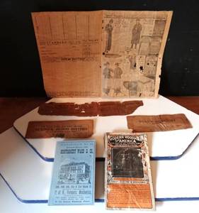 lot 296 image: ANTIQUE ADVERTIEMENT CLIPPING AND REPRODUCTION MONTGOMERY WARD CATELOG