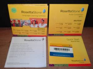 lot 306 image: LEARN A NEW LANGUAGE - Rosetta Stone Deutsch Level 1,2,3,4, & 5