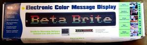 lot 370 image: BIG $ BONUS LOT - BETA BRITE PROGRAMMABLE MESSAGE DISPLAY SIGN WITH REMOTE ( ANOTHER ADAPTIVE MODEL 213C-1 ELECTRONIC DISPLAY WITH REMOTE) BOTH FULLY WORKING AND HAS MANUALS