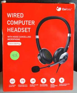 lot 405 image: EARBAY WIRED COMPUTER HEADSET