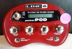 lot 446 image: Line 6 Pocket POD Guitar Multi-Effects Processor w 300 Custom Presets