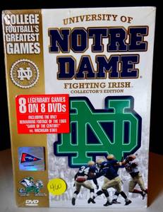 lot 460 image: NEWSEALED - University of Notre Dame Fighting Irish - Collectors Edition (College Footballs Greatest Games) $$$