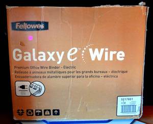 lot 464 image: Fellowes Galaxy E-Wire Binding Machine wManual & Box - DID NOT REMOVE - MAY BE UNUSED $$$
