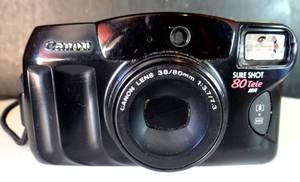 lot 493 image: VINTAGE Canon Sure Shot 80 Tele Date SAF 35mm Point & Shoot Camera $$$