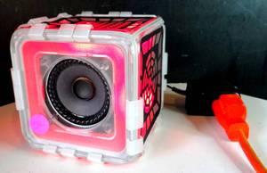 lot 512 image: Bose - BOSEbuild Lighted Speaker Cube - Clear